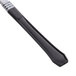 A WNA Comet Reflections Duet stainless steel look plastic fork with a black handle.