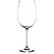 A close-up of a clear Chef & Sommelier Cabernet tall wine glass with a stem.