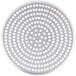 An American Metalcraft Super Perforated pizza pan, a circular metal plate with holes.