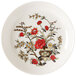 A white GET garden melamine sauce dish with a floral design in white.