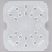 A translucent plastic Cambro drain tray with holes.