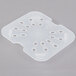 A translucent polypropylene tray with holes.