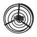 An American Metalcraft black wrought iron round condiment caddy with spirals.