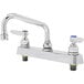 T&S B-1120 Deck Mounted Workboard Faucet with 8" Centers - 6" Swing Nozzle Main Thumbnail 1
