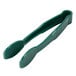 A pair of green Thunder Group polycarbonate flat grip tongs with plastic handles.