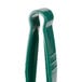 A green polycarbonate flat grip tong with a clip.