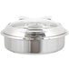 Vollrath 46125 6 Qt. Intrigue Glass Top Round Induction Chafer with Stainless Steel Trim and Stainless Steel Food Pan Main Thumbnail 4