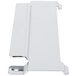 A white metal bracket with a silver metal handle for the Metro PBA-1BH Small Bin Holder.