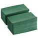 A stack of Hunter Green paper napkins.