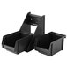 Vollrath 4840-06 Traex® Black Self-Serve Condiment Bin Stand Set with 2-Tier Stand and 8" Condiment Bins Main Thumbnail 5