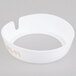 A white plastic Tablecraft salad dressing dispenser collar with beige lettering.