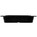 A black rectangular GET Melamine food pan with white text on it.