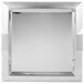 A silver square stainless steel Vollrath serving tray with handles.