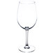 A close-up of a clear Chef & Sommelier tall wine glass with a stem.