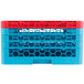 Carlisle RG25-4C410 OptiClean 25 Compartment Red Color-Coded Glass Rack with 4 Extenders Main Thumbnail 4