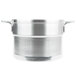 A silver aluminum inset for a double boiler.