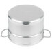 A silver Vollrath aluminum inset pot with two handles.