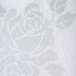 A white fabric with a silver rose pattern.