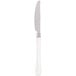 WNA Comet RFDKN480I Reflections Duet 7 1/2" Stainless Steel Look Heavy Weight Plastic Knife with Ivory Handle - 20/Pack Main Thumbnail 2