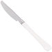 WNA Comet RFDKN480I Reflections Duet 7 1/2" Stainless Steel Look Heavy Weight Plastic Knife with Ivory Handle - 20/Pack Main Thumbnail 3