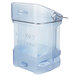 A blue Rubbermaid plastic container with a handle and the words "Only Ice" on the side.
