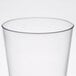 A close up of a Fineline clear plastic tumbler.