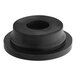 A black round rubber valve seat with a hole in the center.