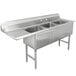 Advance Tabco FC-3-1824-18 Three Compartment Stainless Steel Commercial Sink with One Drainboard - 74 1/2" Main Thumbnail 1