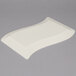 Fineline Wavetrends 1407-BO 7 1/2" x 12" Bone / Ivory Plastic Luncheon Plate - 120/Case Main Thumbnail 3