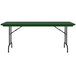 Correll R-Series 30" x 60" Green Plastic Folding Table Main Thumbnail 2