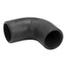 A black rubber elbow pipe with nozzle.