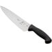 A Mercer Culinary Millennia 10" Chef Knife with a black handle.