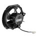A Beverage-Air black axial fan with wires.