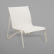 Grosfillex US001096 Sunset White / Glacier White Resin Outdoor Sling Lounge Chair - 4/Pack Main Thumbnail 2