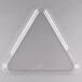 A Fineline clear plastic triangular tray.