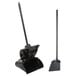 A Rubbermaid broom and dustpan set with a black handle.