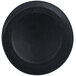 A black plate with a matte wave design.