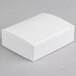 A 1/4 lb. white candy box with a lid.