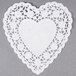 White 6" Paper Heart Doilies - 1000/Case Main Thumbnail 2