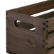 An American Metalcraft vintage wood crate with handles.