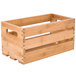 An American Metalcraft bamboo wood crate with handles.