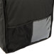 A black Cres Cor soft-sided food delivery bag with a transparent pocket on the front.
