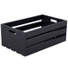 An American Metalcraft black wooden crate with handles.