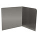 A metal panel with a curved edge on one side.