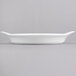 A white Libbey porcelain rectangular dish with handles.