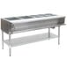 An Eagle Group stainless steel liquid propane steam table with eight sealed wells.