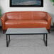 Flash Furniture 111-3-CG-GG Hercules Imperial Cognac Leather Sofa with Wooden Feet Main Thumbnail 4