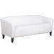 Flash Furniture 111-3-WH-GG Hercules Imperial White Leather Sofa with Wooden Feet Main Thumbnail 3