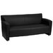 Flash Furniture 222-3-BK-GG Hercules Majesty Black Leather Sofa with Aluminum Feet Main Thumbnail 2