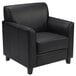 Flash Furniture BT-827-1-BK-GG Hercules Diplomat Black Leather Chair with Wooden Feet Main Thumbnail 2